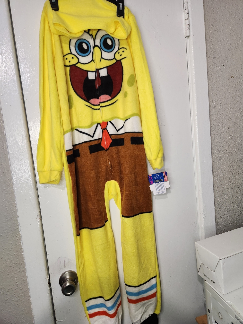 Kids Yellow Sponge Character Fleece Pajamas